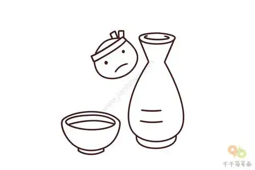 酿酒师的杰作米酒简笔画图片