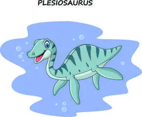 卡通微笑蛇颈龙