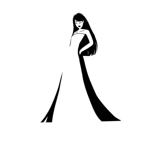 【一月】人物剪影画