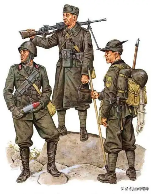 二战意大利军队欧洲战场部队,军服图谱(上)