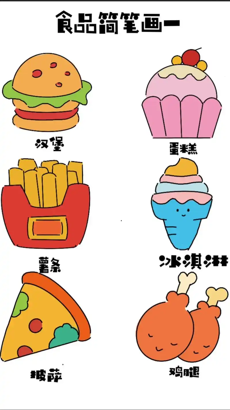 创作灵感 #简笔画 #美食简笔画 #一起学画 - 抖音