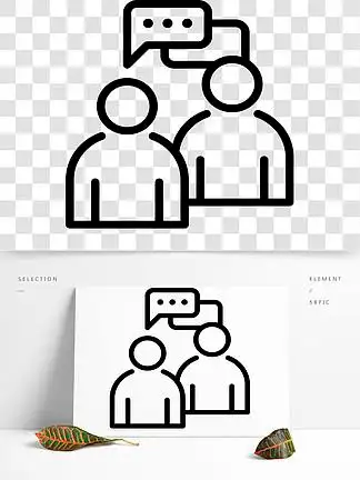 两人的图标的通信概述两个人在白色背景网络设计的传染媒介象通信隔绝