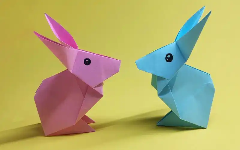 可爱的折纸兔子教程,萌萌哒手工折纸动物