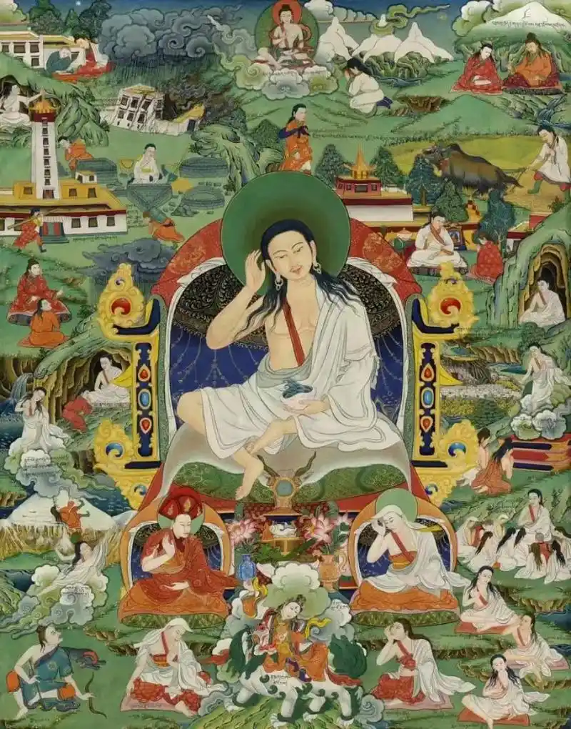 米拉日巴尊者驱魔的故事 从前,米拉日巴尊者住在穷隆时,一次外出拾柴