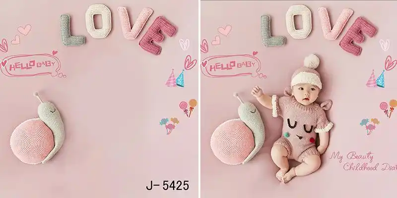 新生儿拍照背景布百天宝宝婴儿满月照儿童拍摄照相摄影自拍背景纸浅