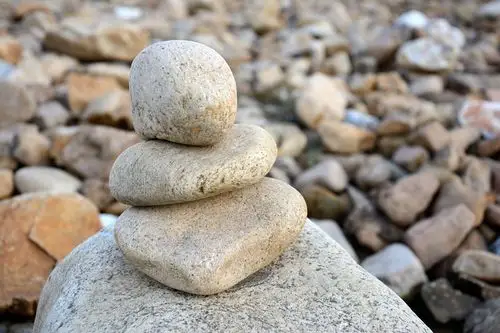 鹅卵石,叠石头静物背景