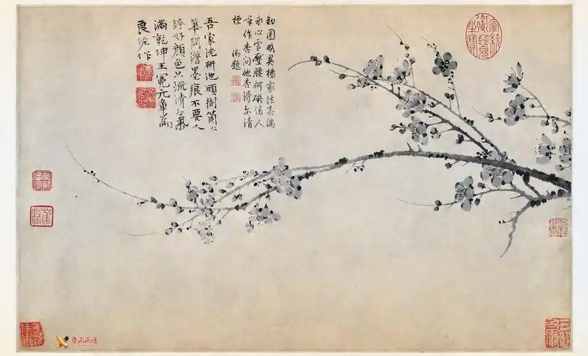 王冕《墨梅图》高清国画欣赏