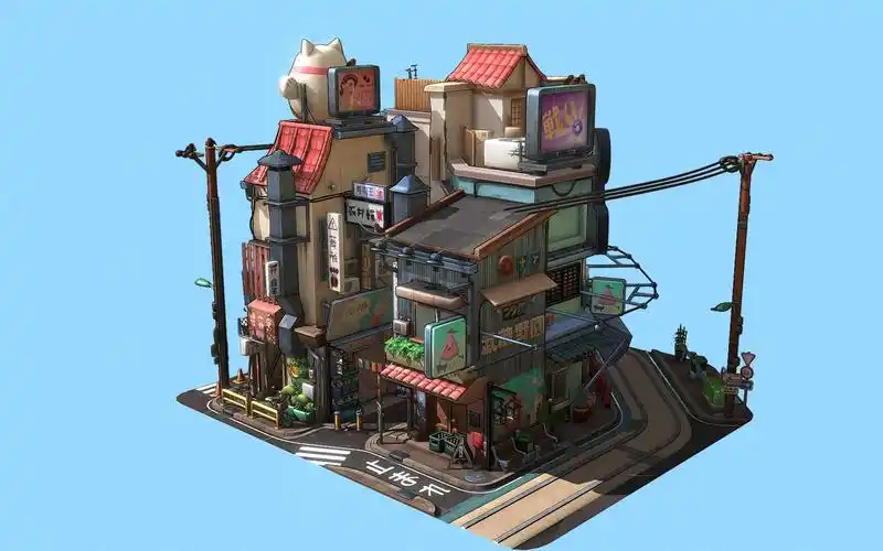 maya场景建模,次时代pbr建模流程——房子制作