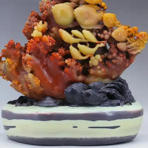 石雕【爱的旋律】 雕工精湛 适用 商务馈赠 家居摆件