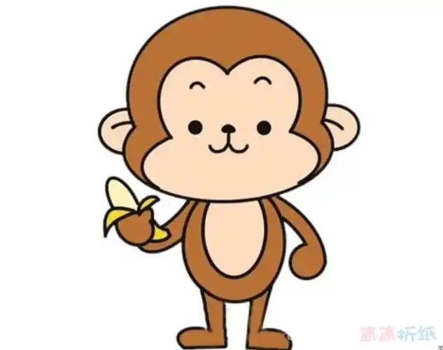 卡通可爱小猴子怎么画简单又漂亮涂颜色有关小猴子怎么画简单又可爱的
