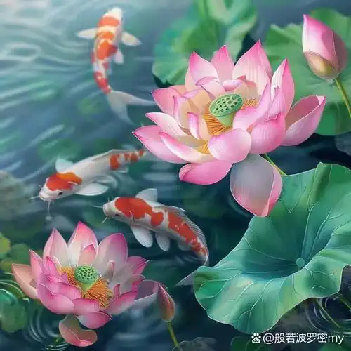 鱼戏莲花,如鱼得水,顺风顺水