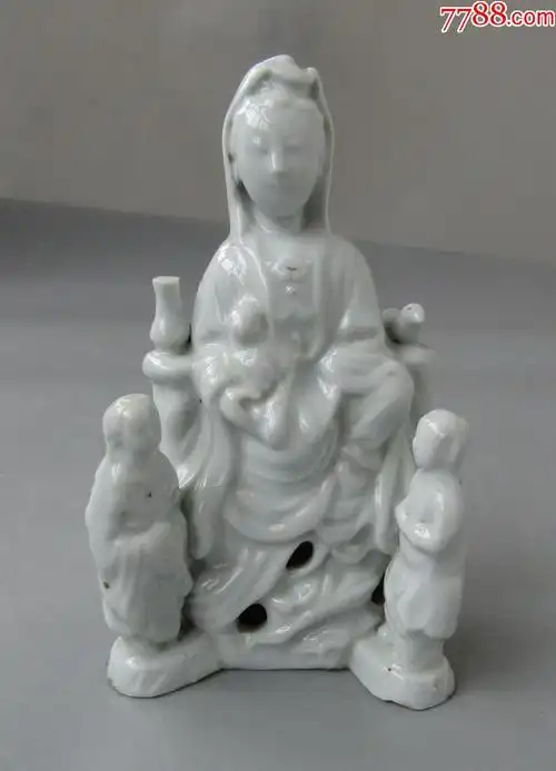 民国德化白瓷观音像a58
