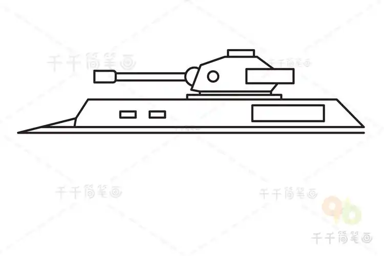 导弹发射车简笔画图片