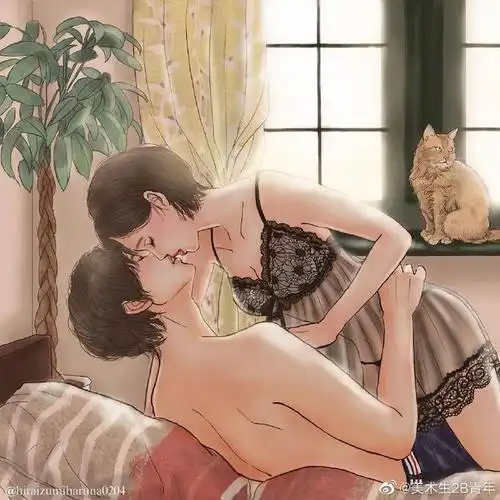 情侣间的羞羞日常画面很唯美动人,还暗含着浓浓的暧昧插画师名为平泉