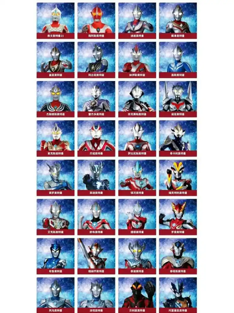 奥特曼图片对应名字大全 ウルトラマン