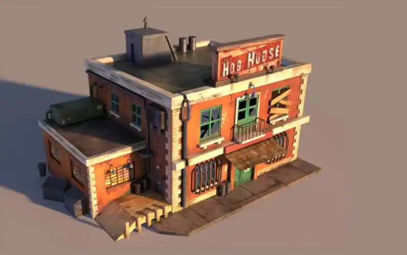 【maya场景建模】次世代小房子模型制作,从拉box到模型渲染,零基础