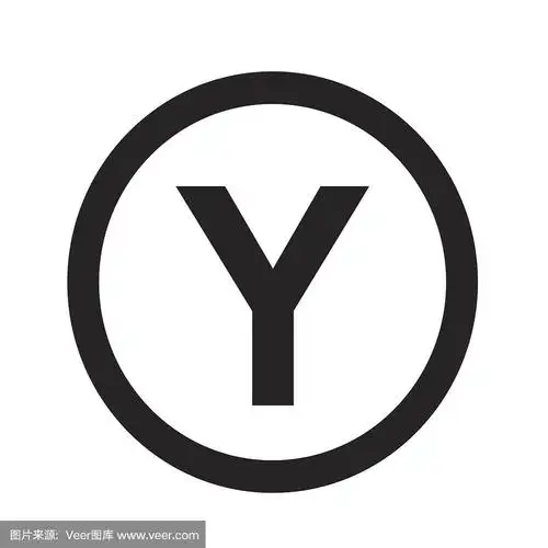 基本字体字母y图标插图设计