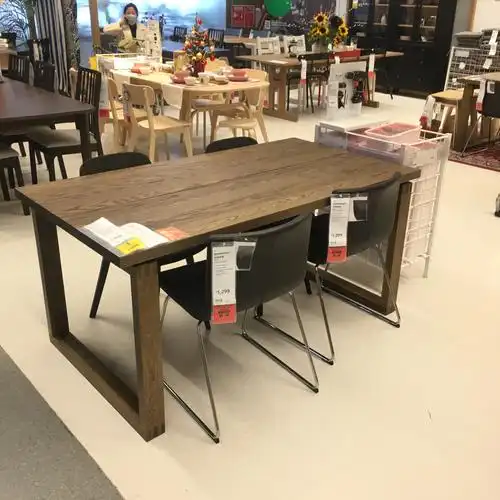 宜家莱维代购比恩橡木餐桌610人实木餐桌