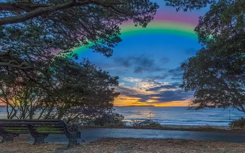 唯美梦幻的彩虹风景桌面壁纸,风景壁纸,唯美,高清,彩虹,梦幻,自然风光