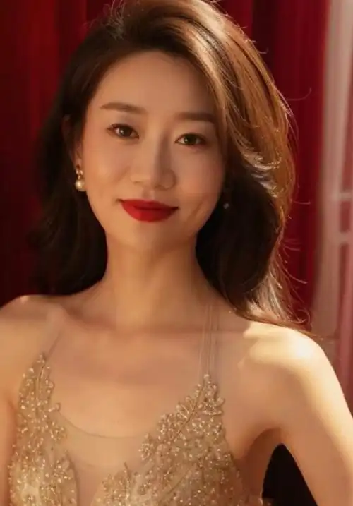 她如同一朵盛开的花儿,既有少女般的清纯,又有少妇的韵味