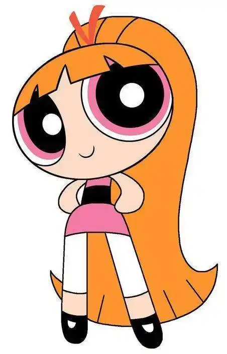 彩色飞天小女警花花q版简笔画图片大全