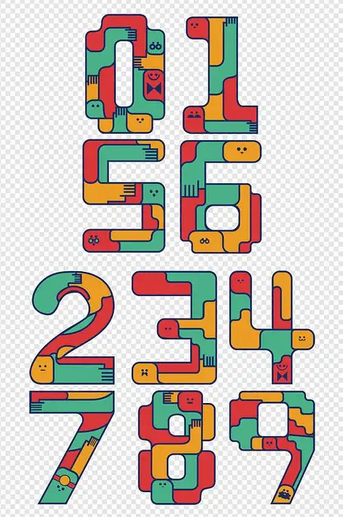 创意字体数字阿拉伯-众图网