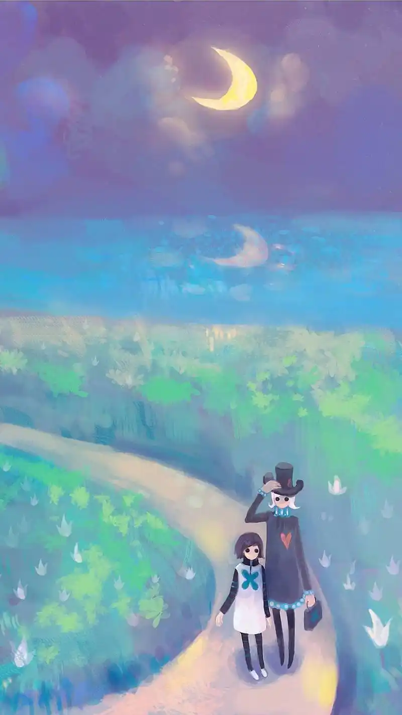 手绘插画唯美高清手机壁纸