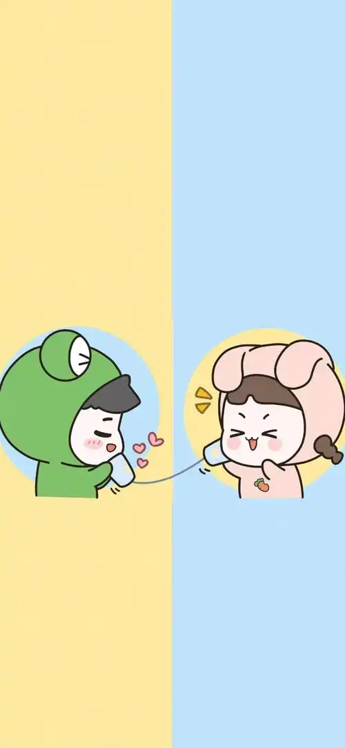 聊天背景图丨一人一半,感情不散_壁纸