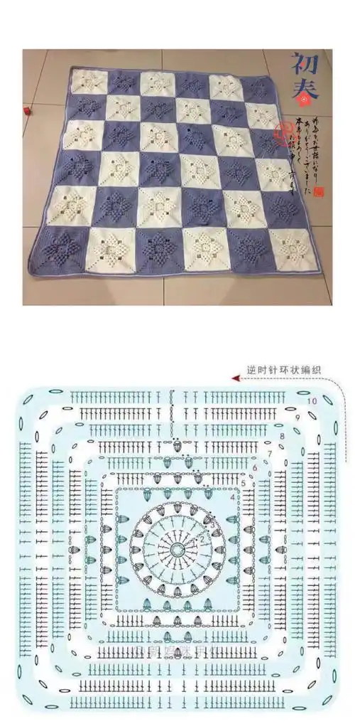 钩织图解 垫子 毯子