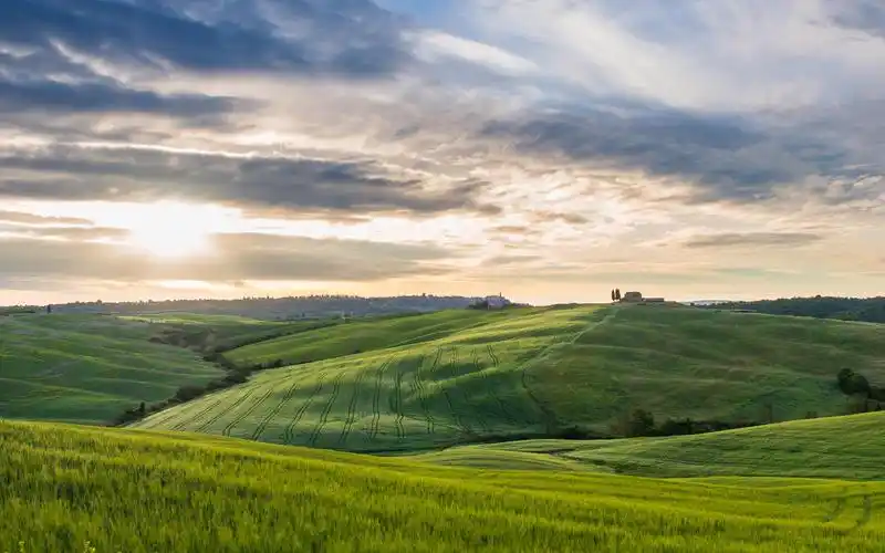 天空,草地,托斯卡纳,草原,广阔,,风景天空壁纸图片