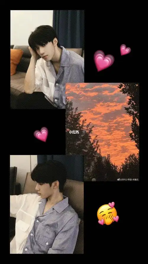 "仲夏的凉风吹走炙热的焦虑橘色的黄昏拥抱薄荷的黎明."#刘耀文