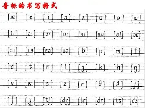 音标的书写格式
