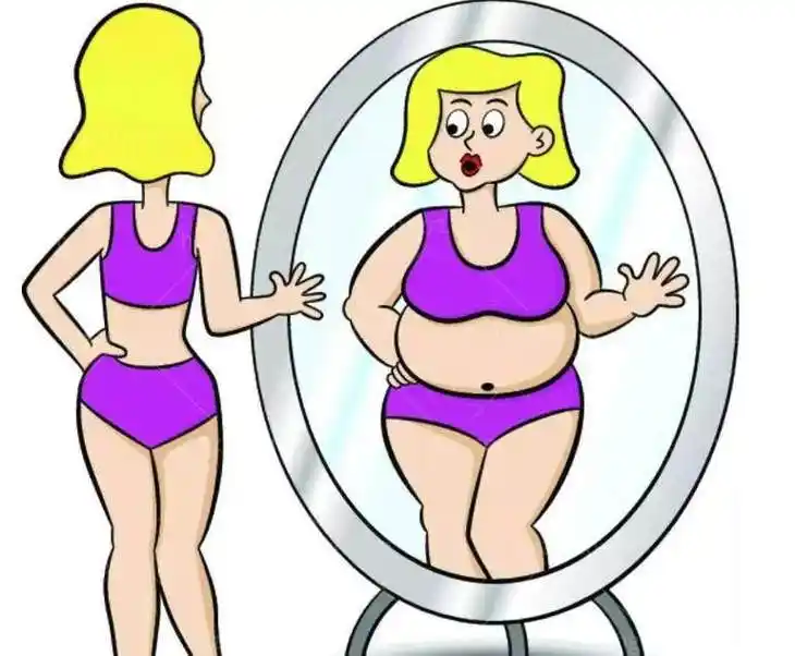 胖瘦前后对比卡通图片