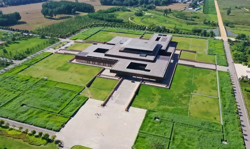 这是6月6日拍摄的二里头夏都遗址博物馆(无人机照片).