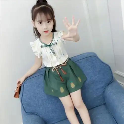 女童夏装套装2021新款5儿童夏季6大童装洋气时髦网红两件套潮7岁8