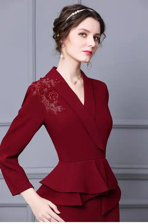 霜魄婚礼妈妈装高档礼服喜婆婆婚宴装婚礼男方妈妈结婚礼服嫁女儿