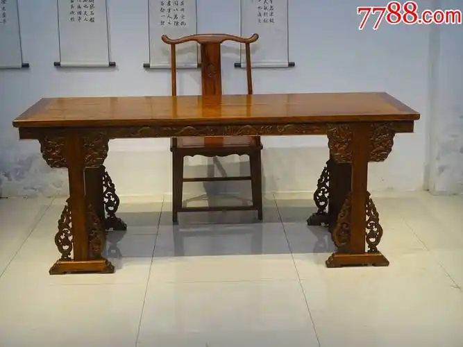 明式托尼雕龙大书案-价格:10800元-se84283861-木