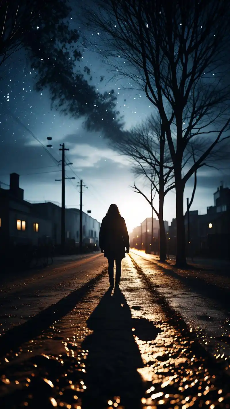 93黑夜中的孤独身影,伤感壁纸大放送92 在寂静的黑夜,孤独的身影