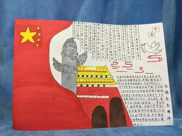 红色文化中学生手抄报红色文化手抄报
