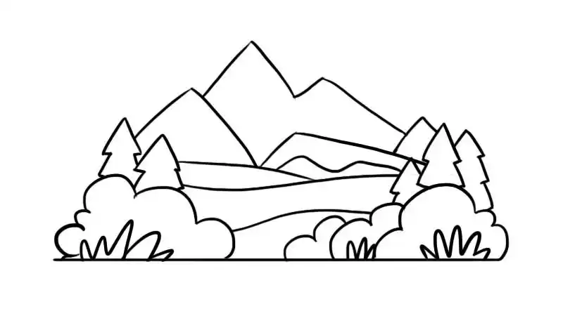 自然公园怎么画步骤