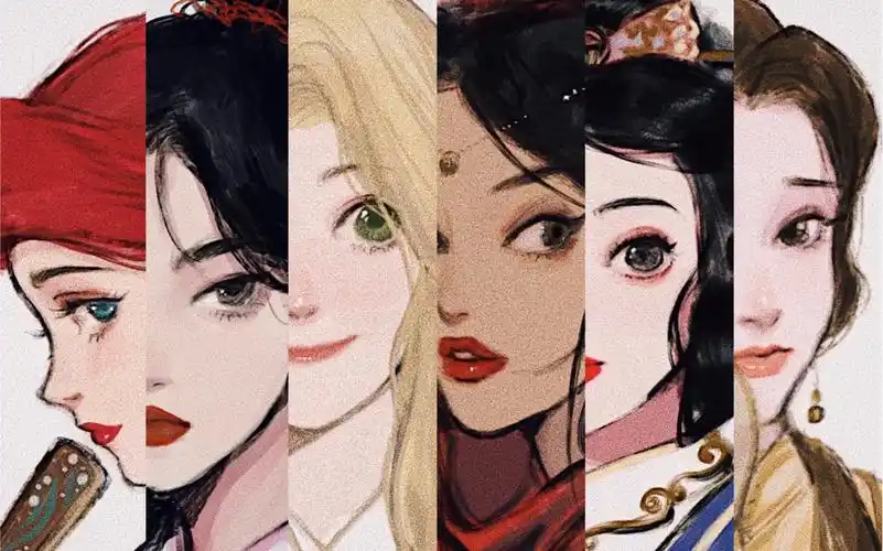 【阿莘】procreate|穿汉服的迪士尼公主|ipad绘画_哔哩哔哩_bilibili