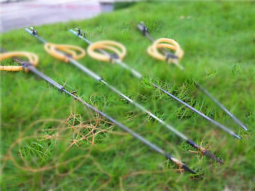 农家土制潜水鱼枪射鱼箭打鱼叉鱼镖原始捕鱼方法皮筋枪头飞头