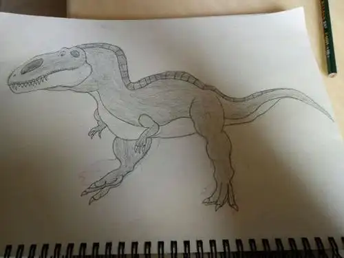 鲨齿龙素描简笔画