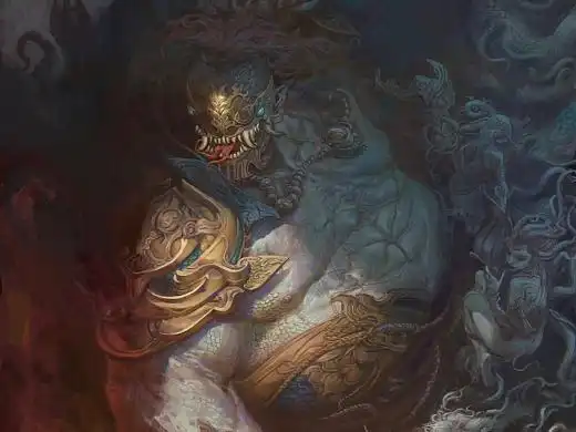 钟风华作品《龙王》插画-游戏原画1.