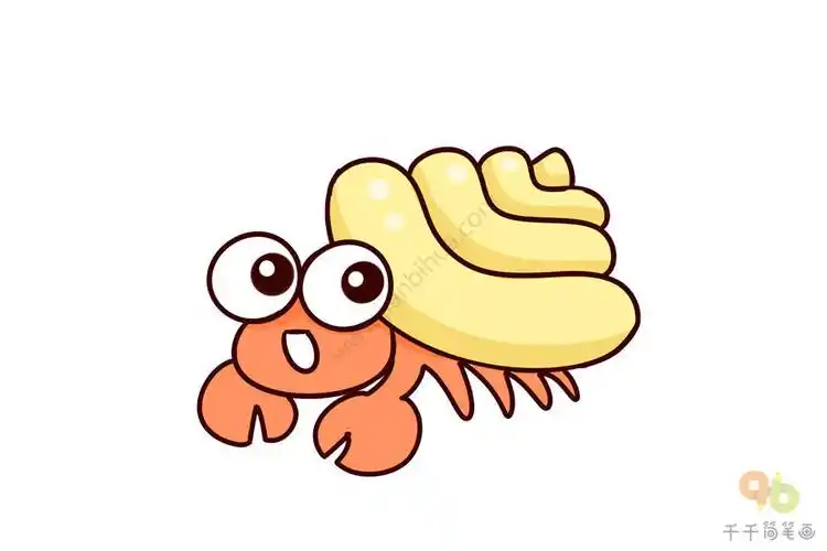神秘的海洋生物虾兵蟹将简笔画