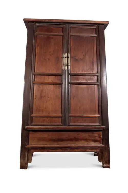 清早期铁梨镶黄花梨木朝服柜