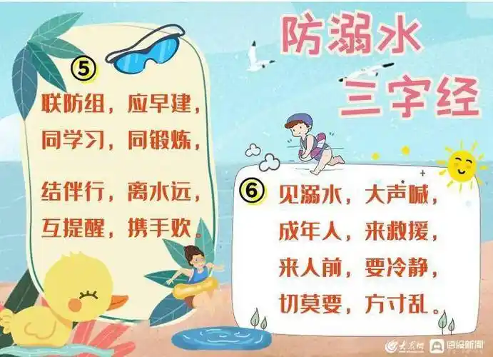 防溺水三字经牢记安全经