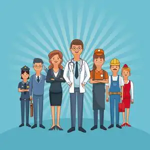 爱国主义漫画工作和职业照片