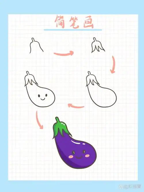茄子简笔画