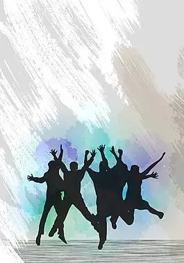 矢量质感青年青春朝气海报背景